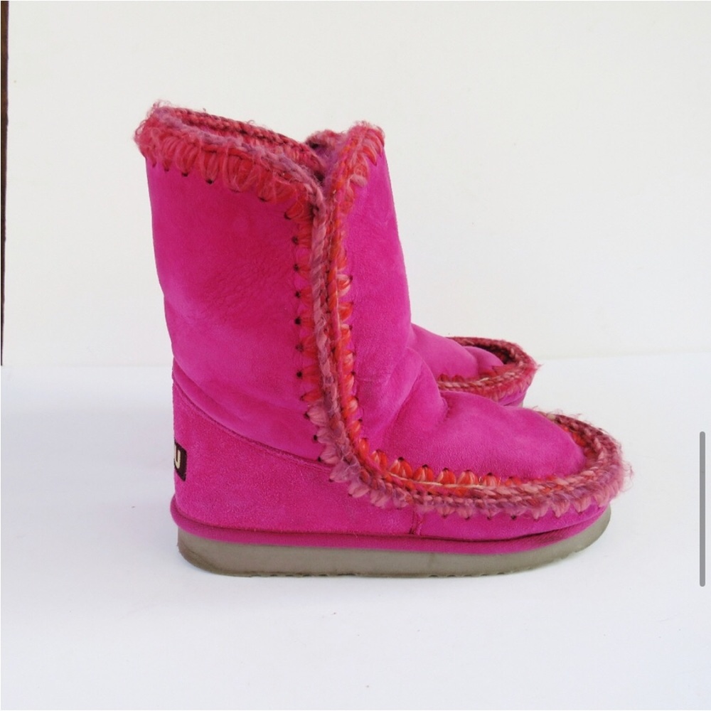 MOU Cyclamen Fuchsia Hot Pink Eskimo Boots - Picture 3 of 10